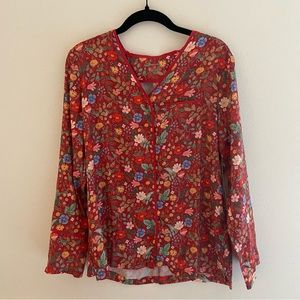 Cloud 9 PJ Set from Rifle Paper Co x Summersalt | STRAWBERRY FIELDS size small